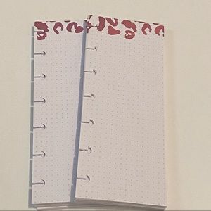 The happy planner skinny mini metallic leopard prints filler paper